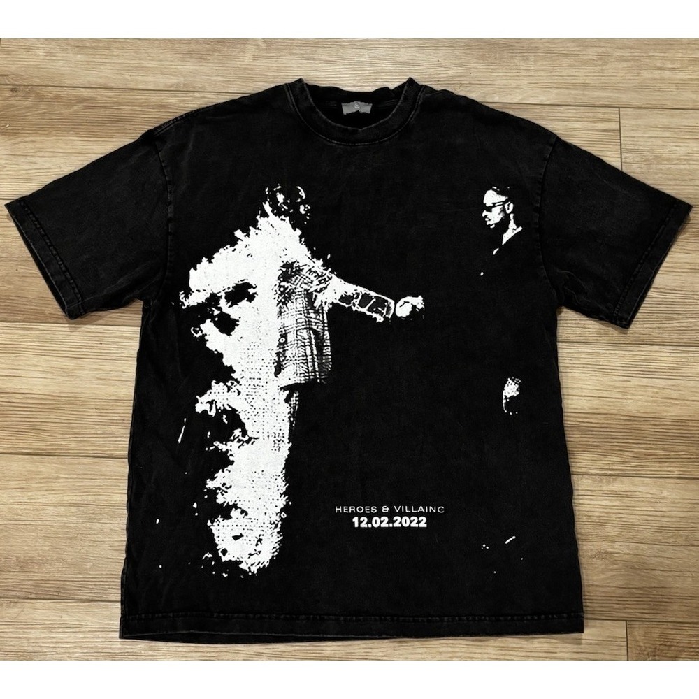 Metro Boomin Heroes & Villains 2022 Graphic T-shirt Men Large Rap Music Vtg Wash